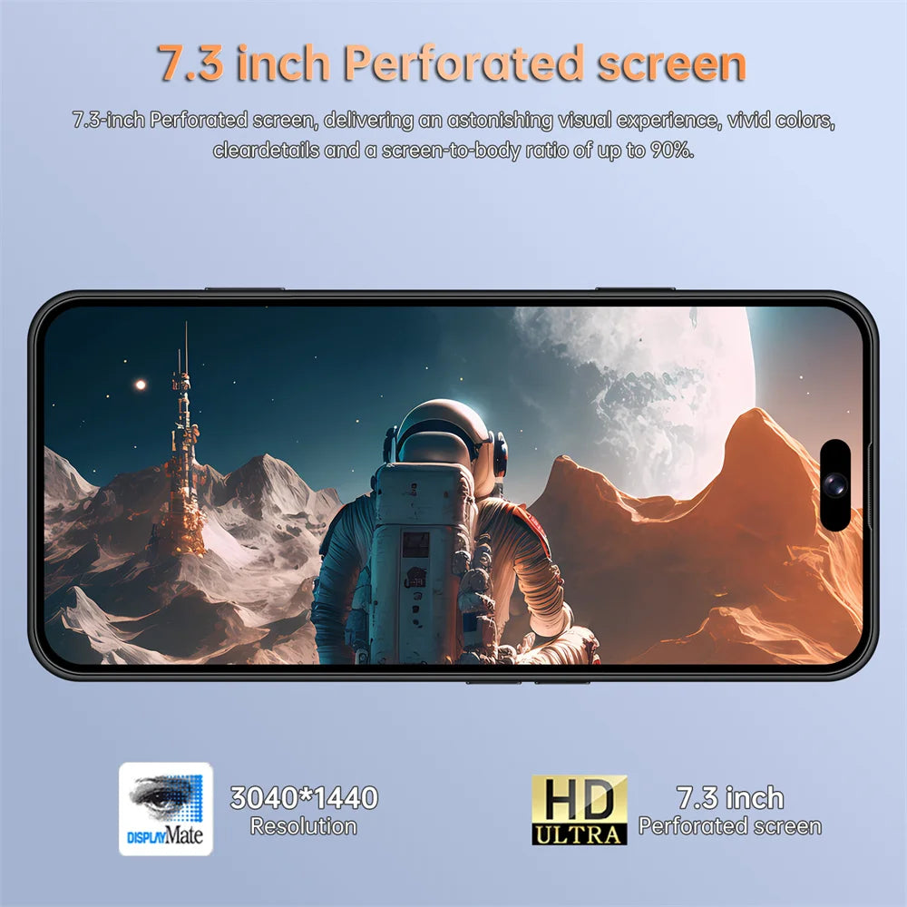 Nuevo Teléfono Inteligente Android 5G Ai 17 Pro Max 7.3HD, Teléfonos Móviles Inteligentes con Doble SIM, 7800 mAh, 22 GB + 2 TB, Desbloqueado, 16+48 MP