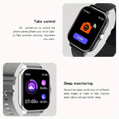 LAXASFIT 2025 nuevo reloj inteligente para hombres y mujeres regalo pantalla completamente táctil reloj deportivo Fitness Bluetooth llamada reloj inteligente Digital