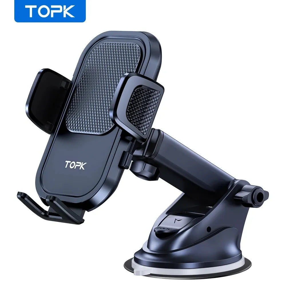 TOPK Soporte para teléfono de automóvil para iPhone [Succión potente] Soporte para teléfono para salpicadero de automóvil Accesorios para automóvil para teléfono inteligente