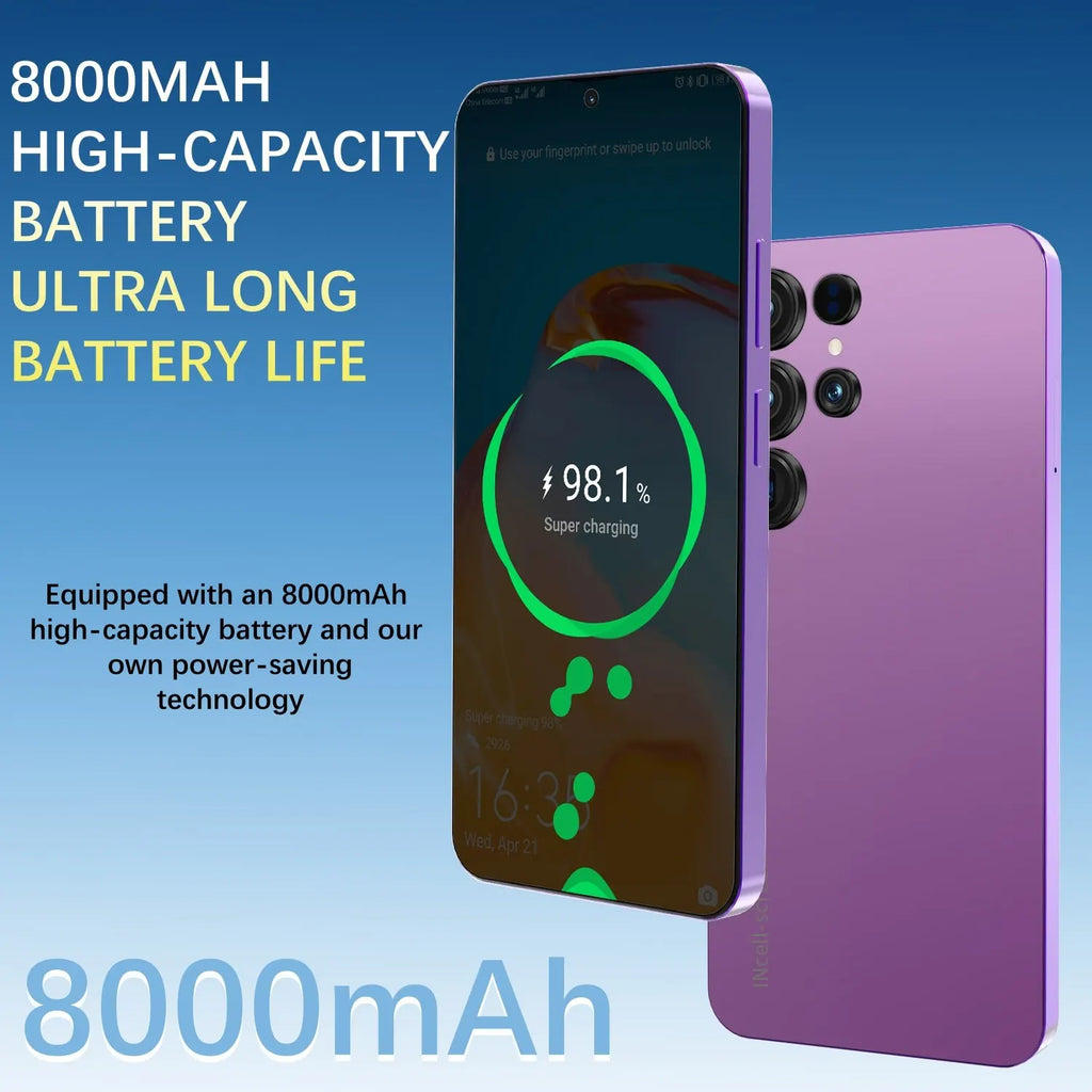 Teléfono inteligente SURGAZE NEW XS24 Ultra de 6.6 pulgadas, inteligente, 4G 5G, doble tarjeta, doble modo de espera, sistema Android, 12GB+512GB, versión global