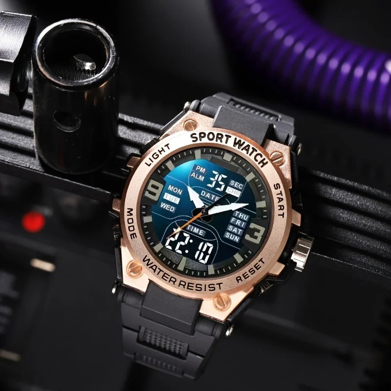 Reloj Deportivo Digital para Hombre con Alarma, Función de Cronometraje y Fecha, Caja de Aleación - Ideal para Actividades al Aire Libre