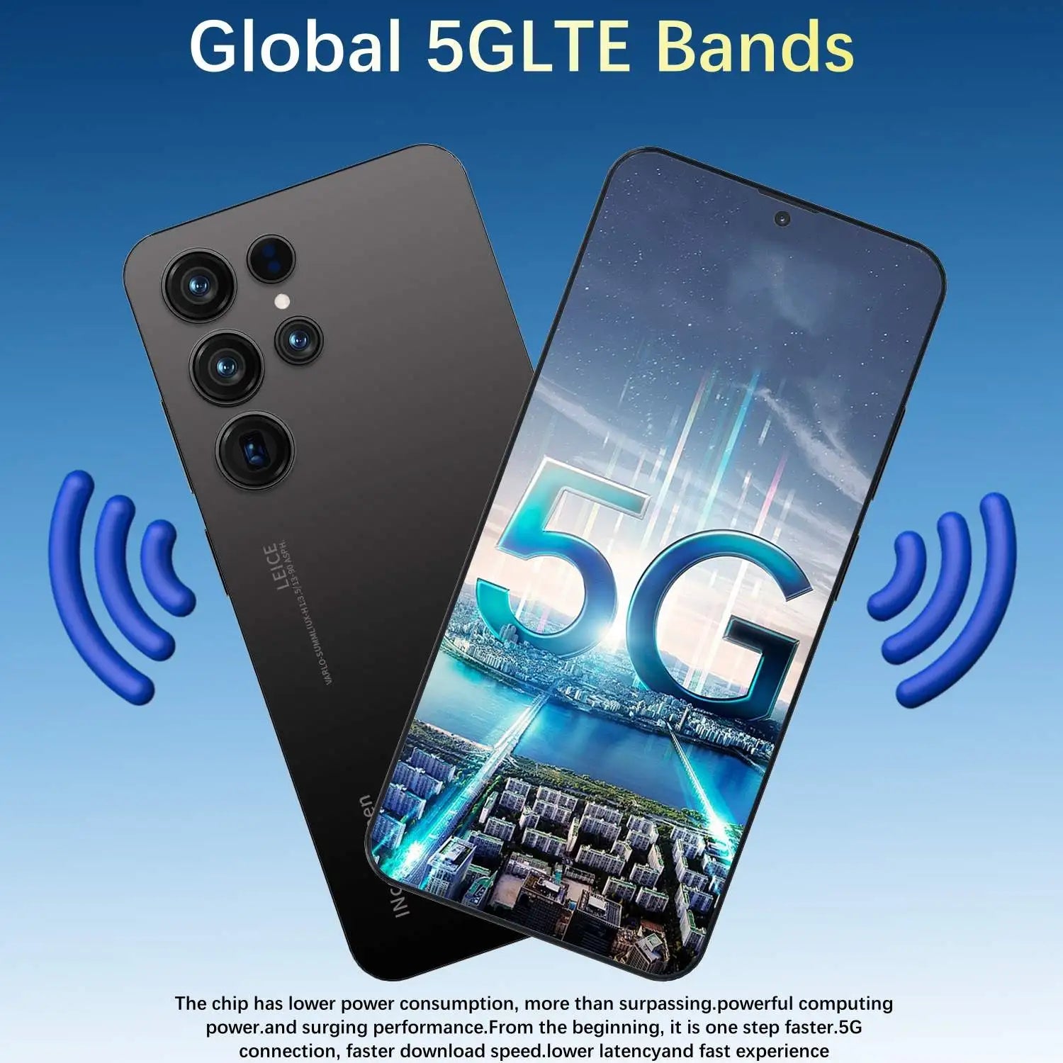 Teléfono inteligente SURGAZE NEW XS24 Ultra de 6.6 pulgadas, inteligente, 4G 5G, doble tarjeta, doble modo de espera, sistema Android, 12GB+512GB, versión global