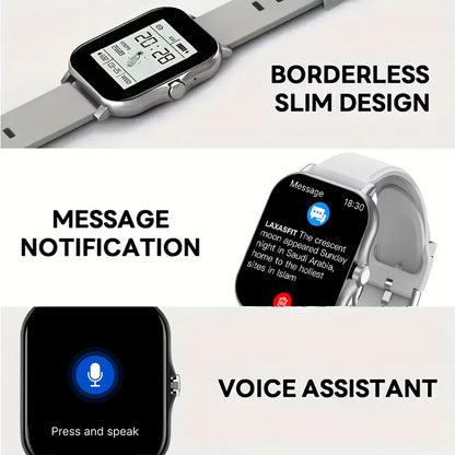 LAXASFIT 2025 nuevo reloj inteligente para hombres y mujeres regalo pantalla completamente táctil reloj deportivo Fitness Bluetooth llamada reloj inteligente Digital