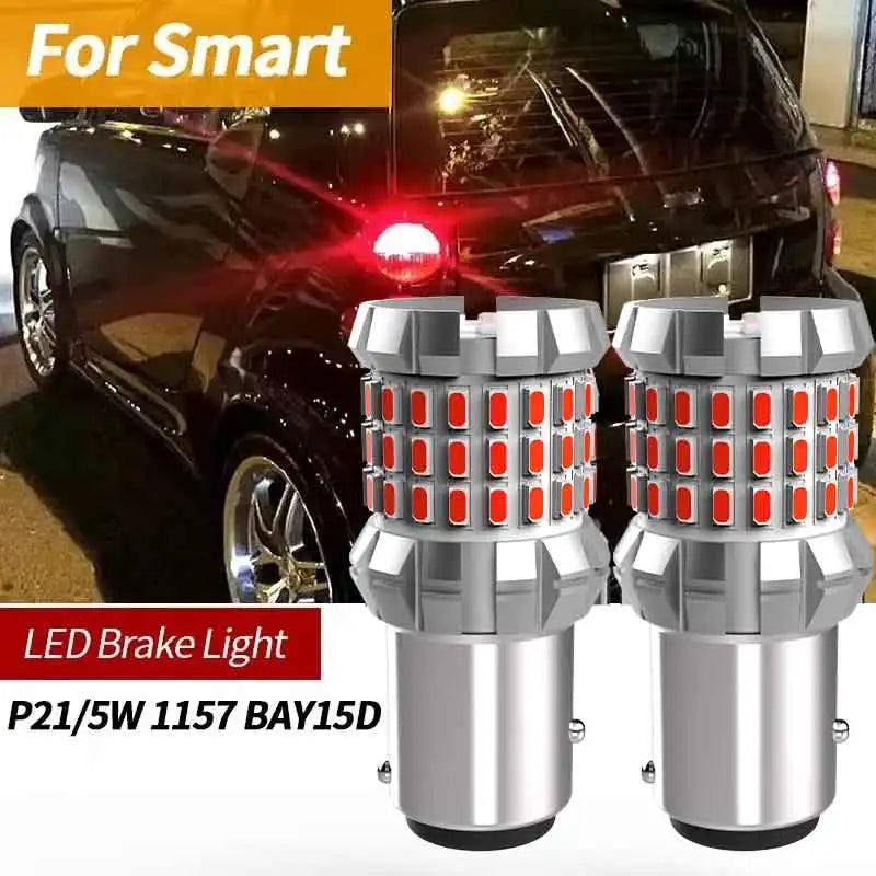 2 uds coche P21/5W 1157 BAY15D luz de freno LED P21W lámpara de marcha atrás Blub Canbus para Smart Fortwo 450 Fortwo 451 Fortwo 453 Forfour 454
