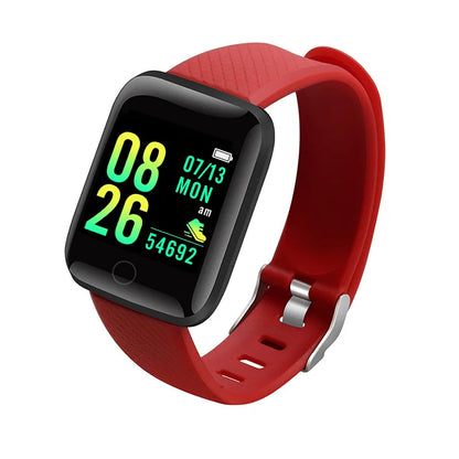 Reloj inteligente para hombre y mujer, pulsera con mensaje, Monitor de Fitness, regalo de cumpleaños, reloj electrónico para Android IOS