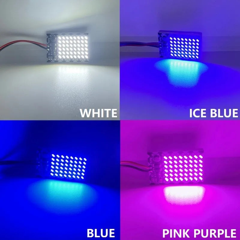 Panel de luz Interior de camión de 12V/24V T10 festón BA9S lámpara de lectura luz de placa 9 48 SMD 2835 bombilla LED de techo C5W adorno blanco azul