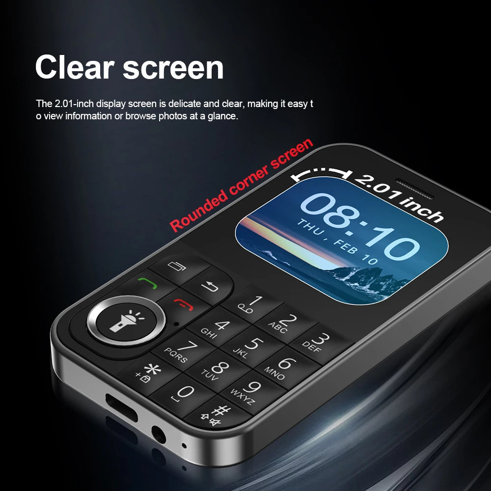 SERVO V9 pequeño teléfono móvil 2,01 pulgadas 2 tarjetas SIM voz mágica Radio FM antorcha velocidad Dial 2G GSM Mini teclado teléfono móvil MP3 MP4