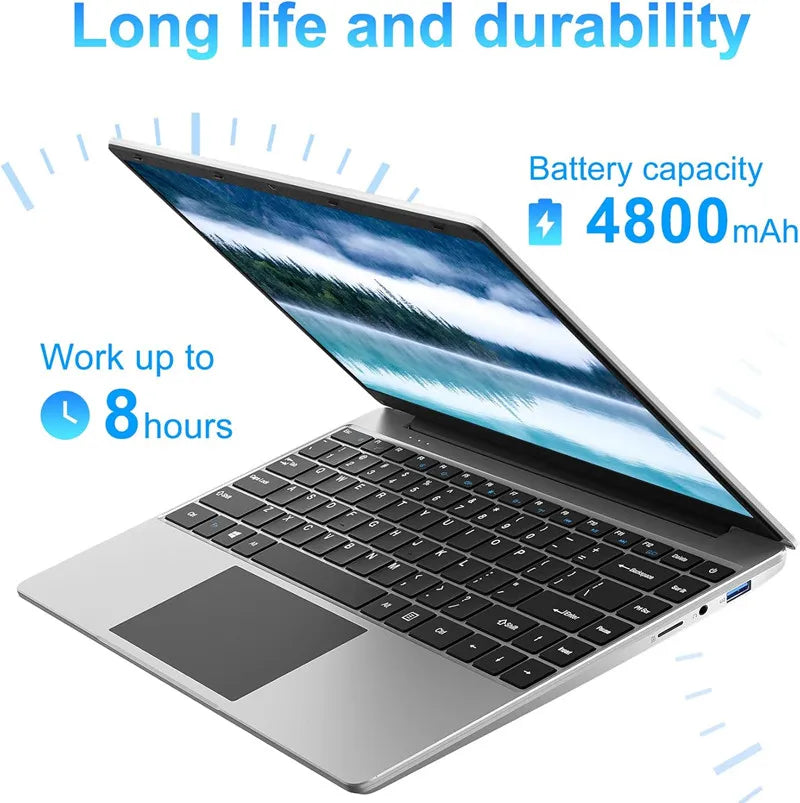 Computadora Portátil de 14 Pulgadas con Windows 10, EZbook S5, 12 GB de RAM LPDDR4, 256 GB de ROM SSD, Pantalla FHD de 1080p, CPU J4105 con Procesador Celeron de 4 Núcleos