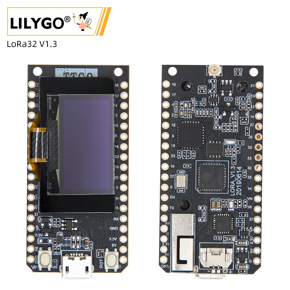 LILYGO® LoRa32 V1.3 ESP32 LoRa Placa de desarrollo SX1276 868/915Mhz WIFI Bluetooth módulo inalámbrico 0,96 pulgadas pantalla OLED Arduino