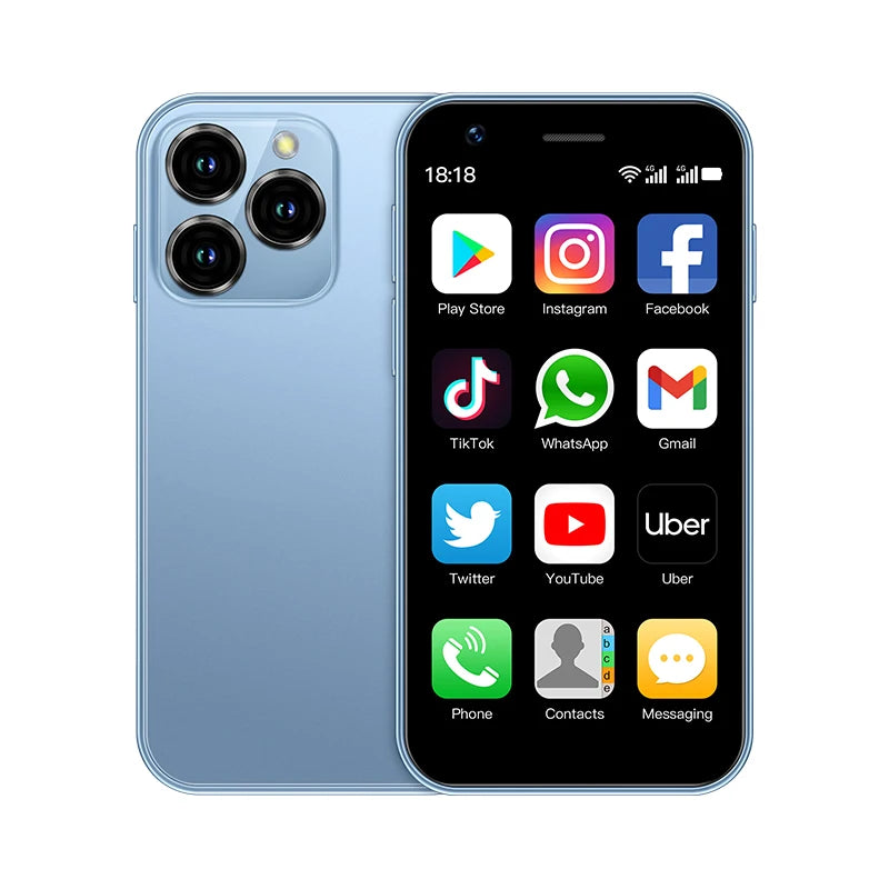 SOYES XS16-Mini teléfono inteligente, Smartphone con 3GB de RAM, 64 ROM, 4G, LTE, Android 10,0, cuatro núcleos, 2000mAh, tipo C, Dual SIM, modo de espera, 3,0