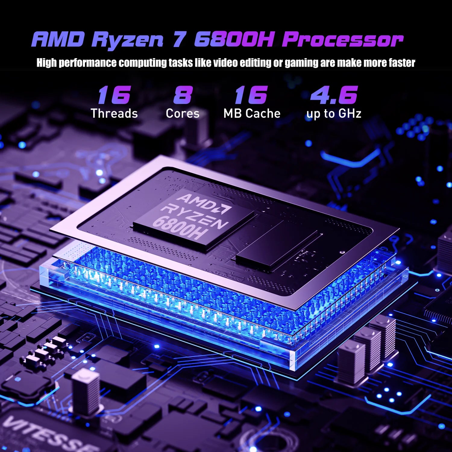 ACEMAGIC Laptop portátil para juegos FHD de 16 pulgadas AMD Ryzen 7 6800H 16GB RAM 512GB SSD Windows 11 Pro Notebook retroiluminado KB Wifi6 BT5.2