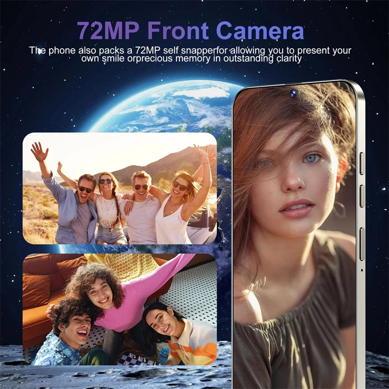 2025 nueva alta calidad para i16 Pro Max 7,3 pulgadas LCD Smartphone pantalla táctil AMOLED Panel de visualización teléfono móvil dinámico