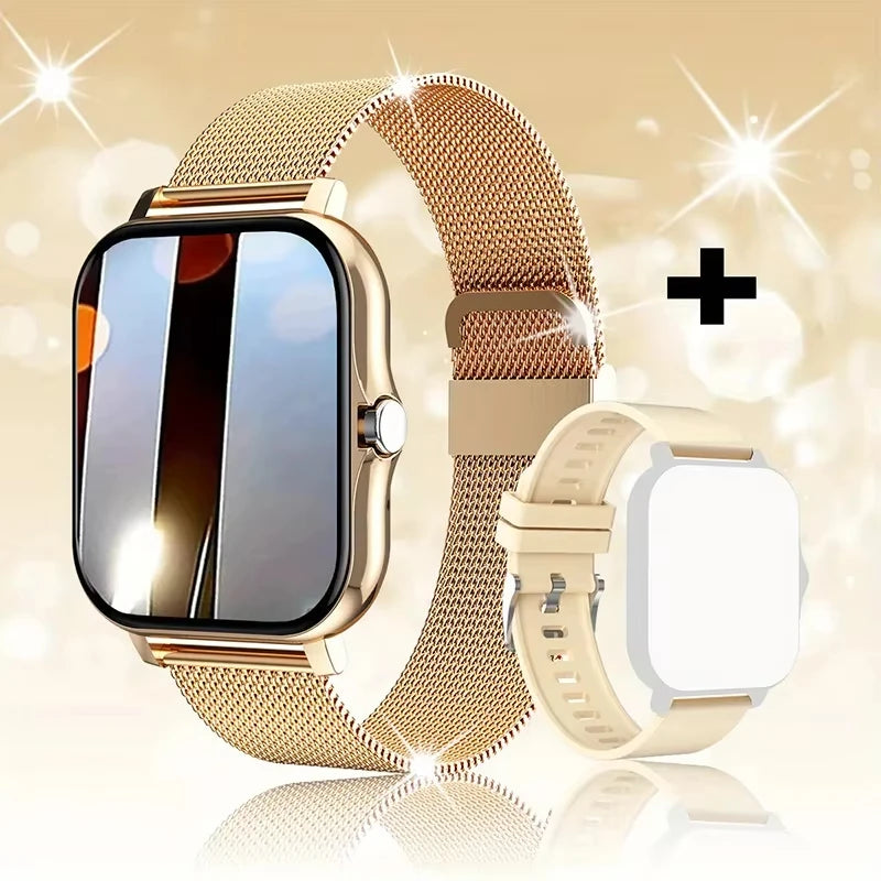 LAXASFIT 2025 nuevo reloj inteligente para hombres y mujeres regalo pantalla completamente táctil reloj deportivo Fitness Bluetooth llamada reloj inteligente Digital